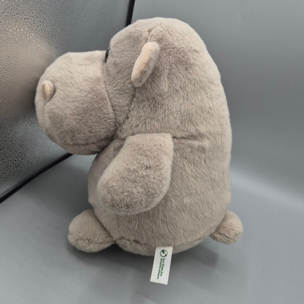 Aurora San Diego Zoo Wildlife Alliance Hippo Plush Gray Stuffed Animal 2022 - Picture 4 of 9